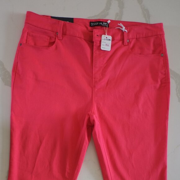Design Lab Red Skinny Pants - Size 18W (NWT) - Picture 2 of 6